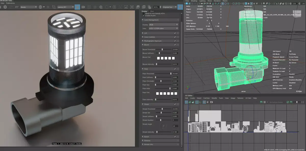 Photorealistic automotive lightbulb collection - item 004 3D model
