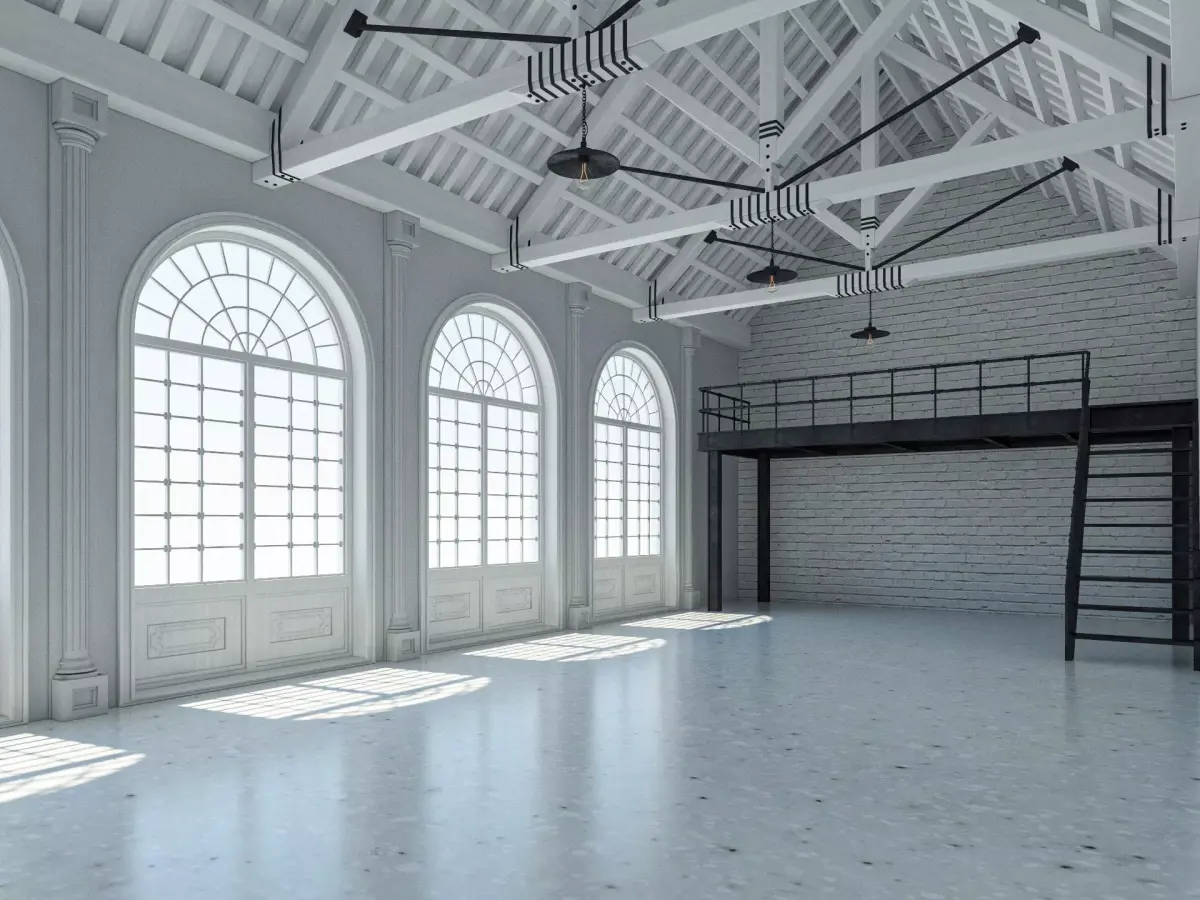 Loft interior 6 3D model