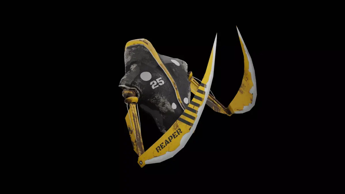 Meka-Reaper mask Low-poly 3D model