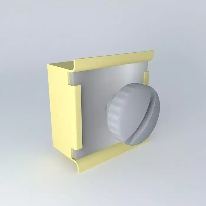 Rack Mount Anchor Screw, nut and retainer 3D model