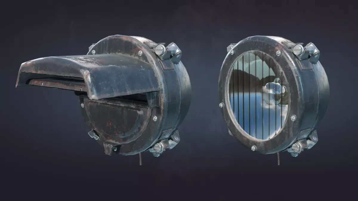 Tank Headlight FG-127 FG-126 FG-125 Low-poly 3D model