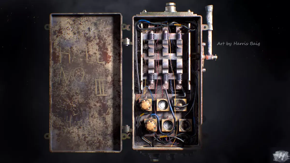 Industrial Fuse Box Low-poly 3D model purchase