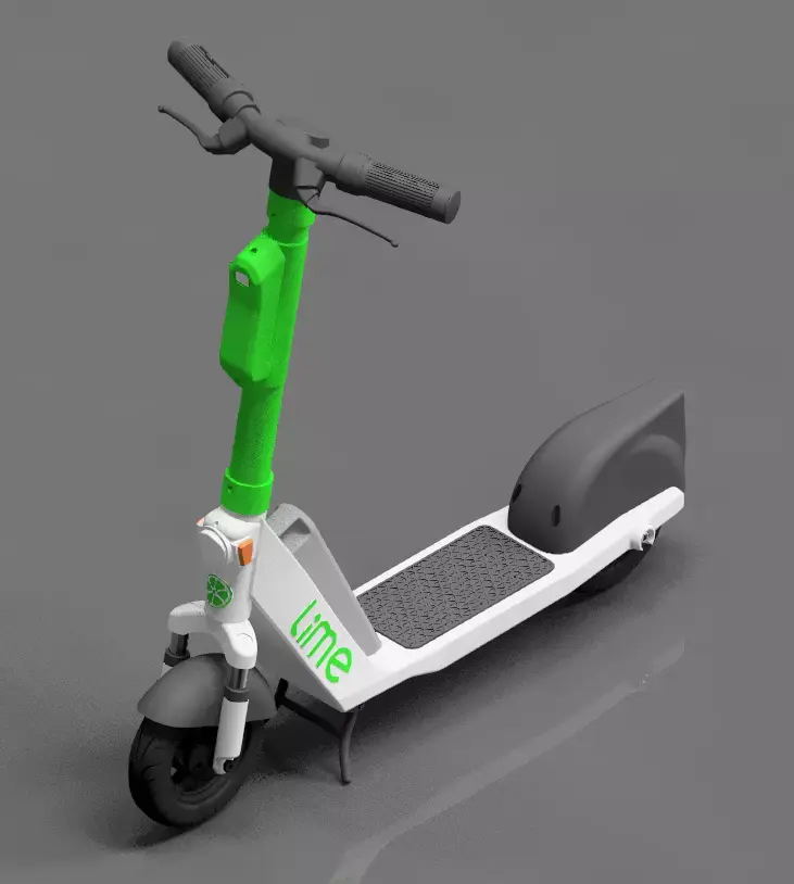 Lime electric scooter ver2 3D print model