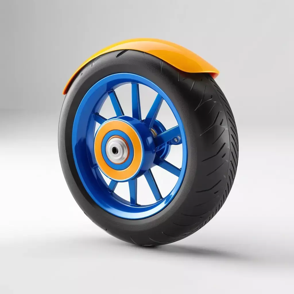 Sport Motorcycle Wheel with Fender 3D model