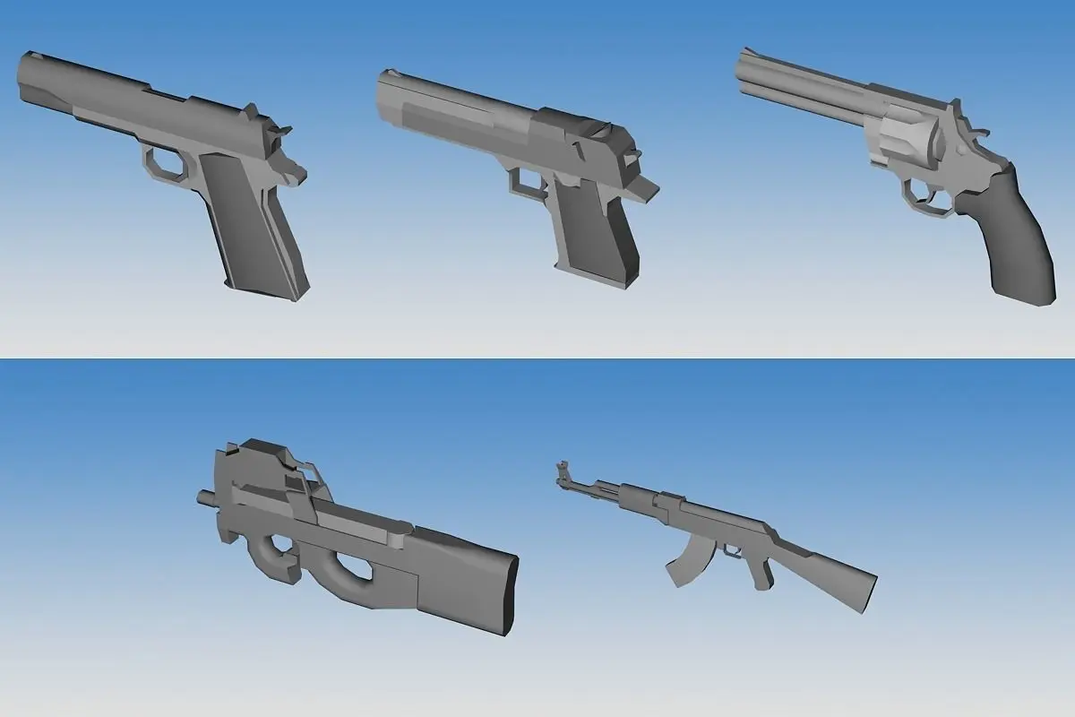 Weapons Collection 03 Low-poly 3D model