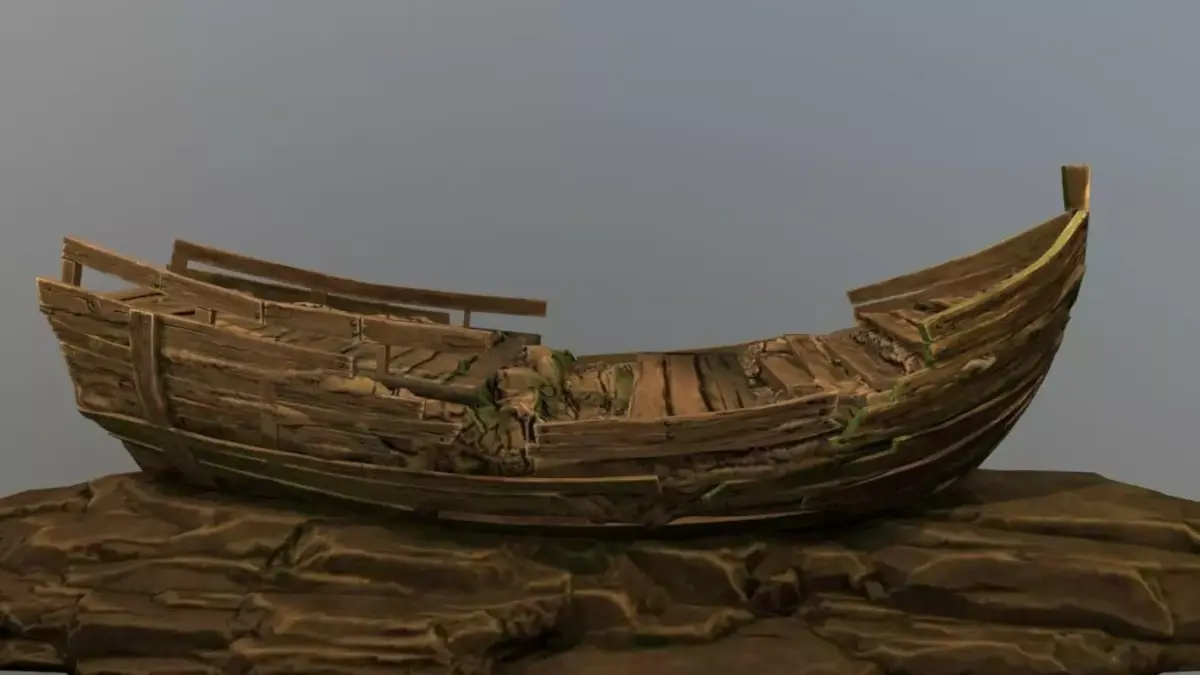 Galleon Shipwreck Low-poly 3D model