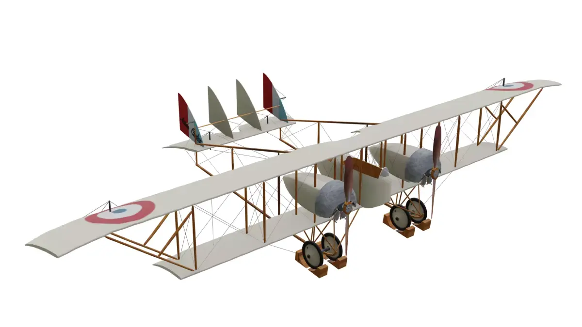 Caudron G4 Low-poly 3D model