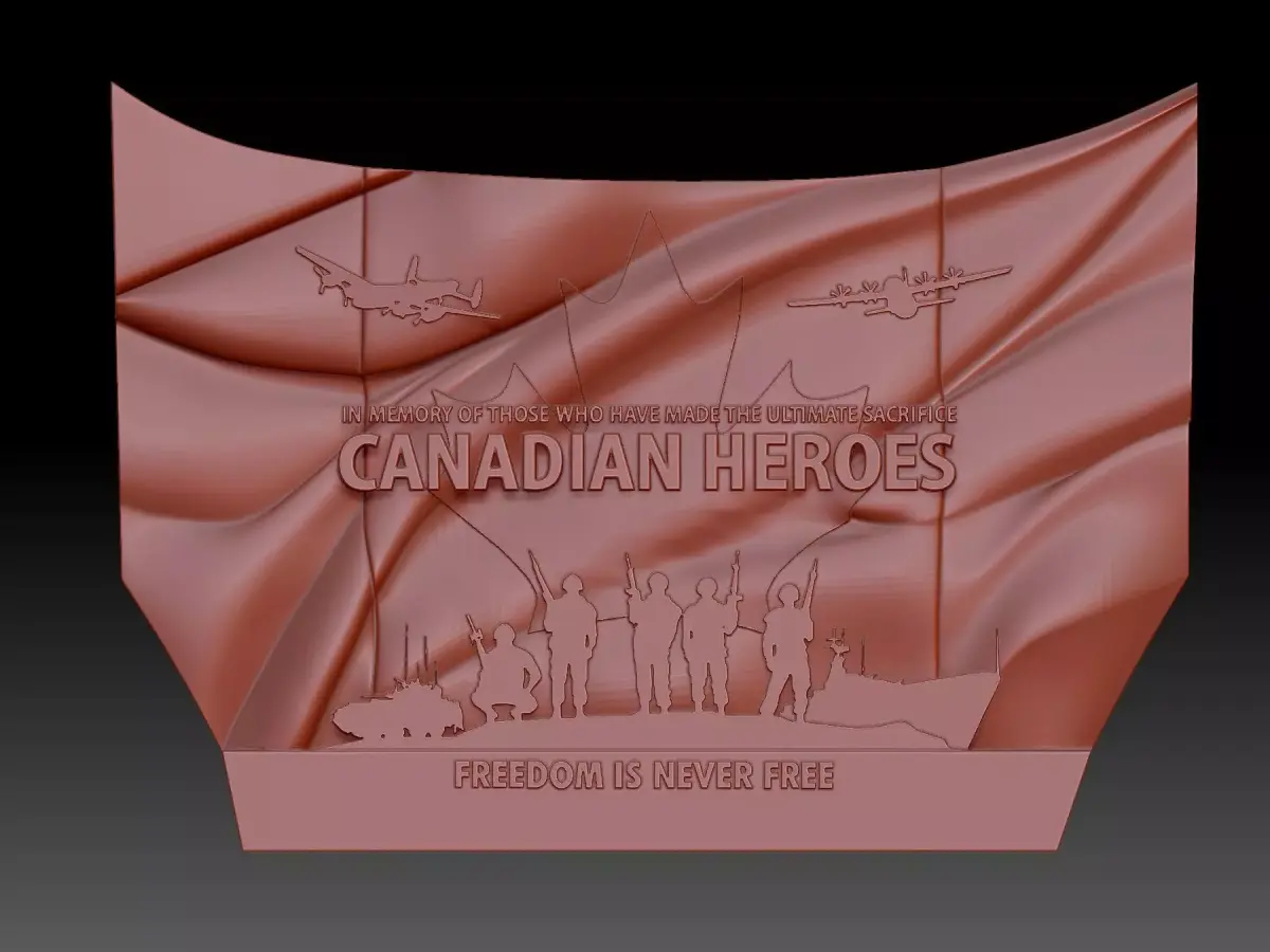 Canadian heroes 3D print model