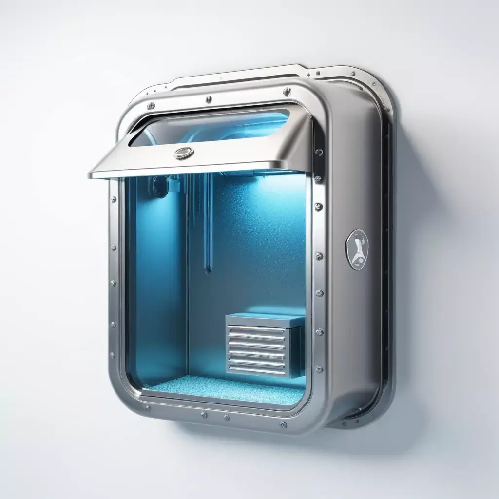 SciFi WallMounted Cryo Display Unit 3D model