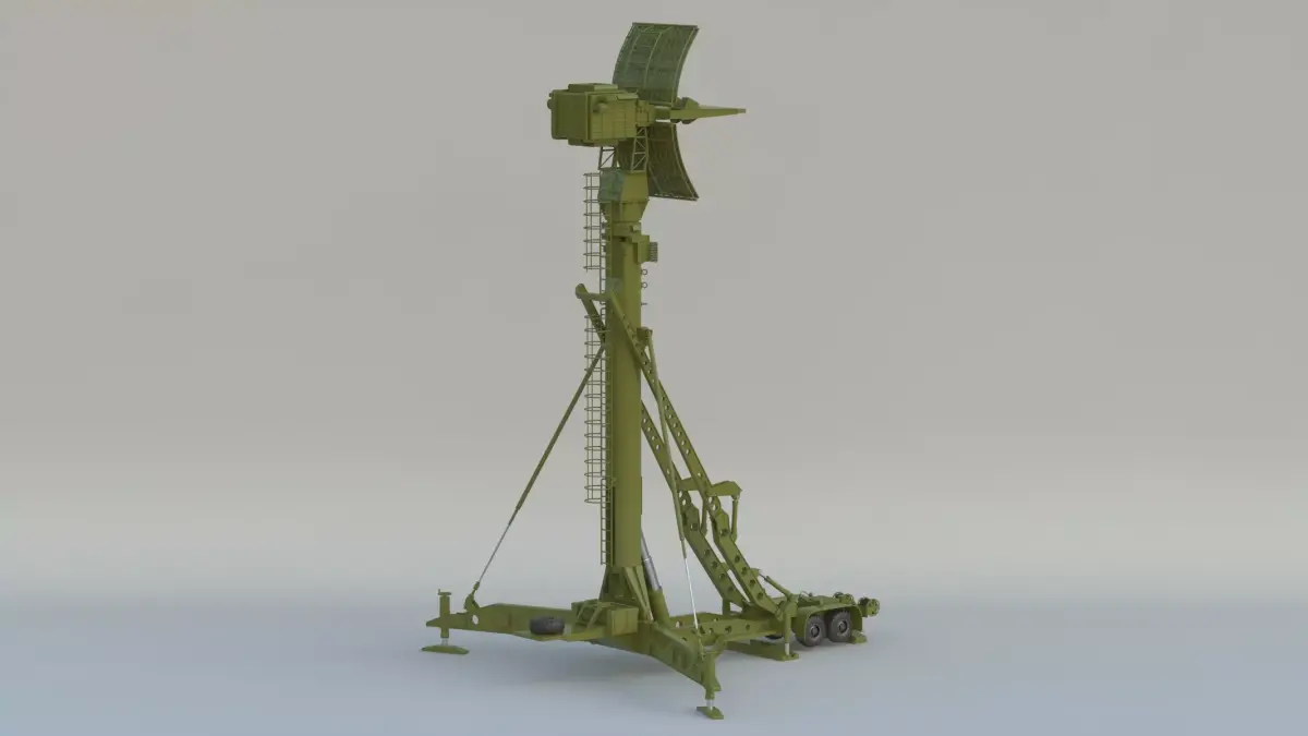 40V6MD Clam Shell Mast Radar Free 3D model