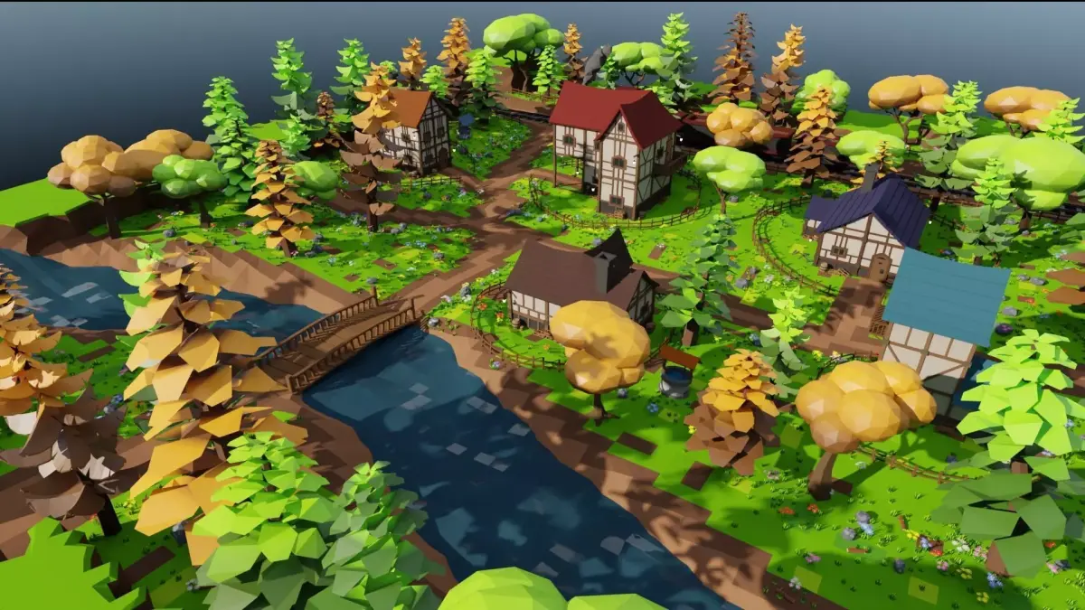 Medieval Town 3D model