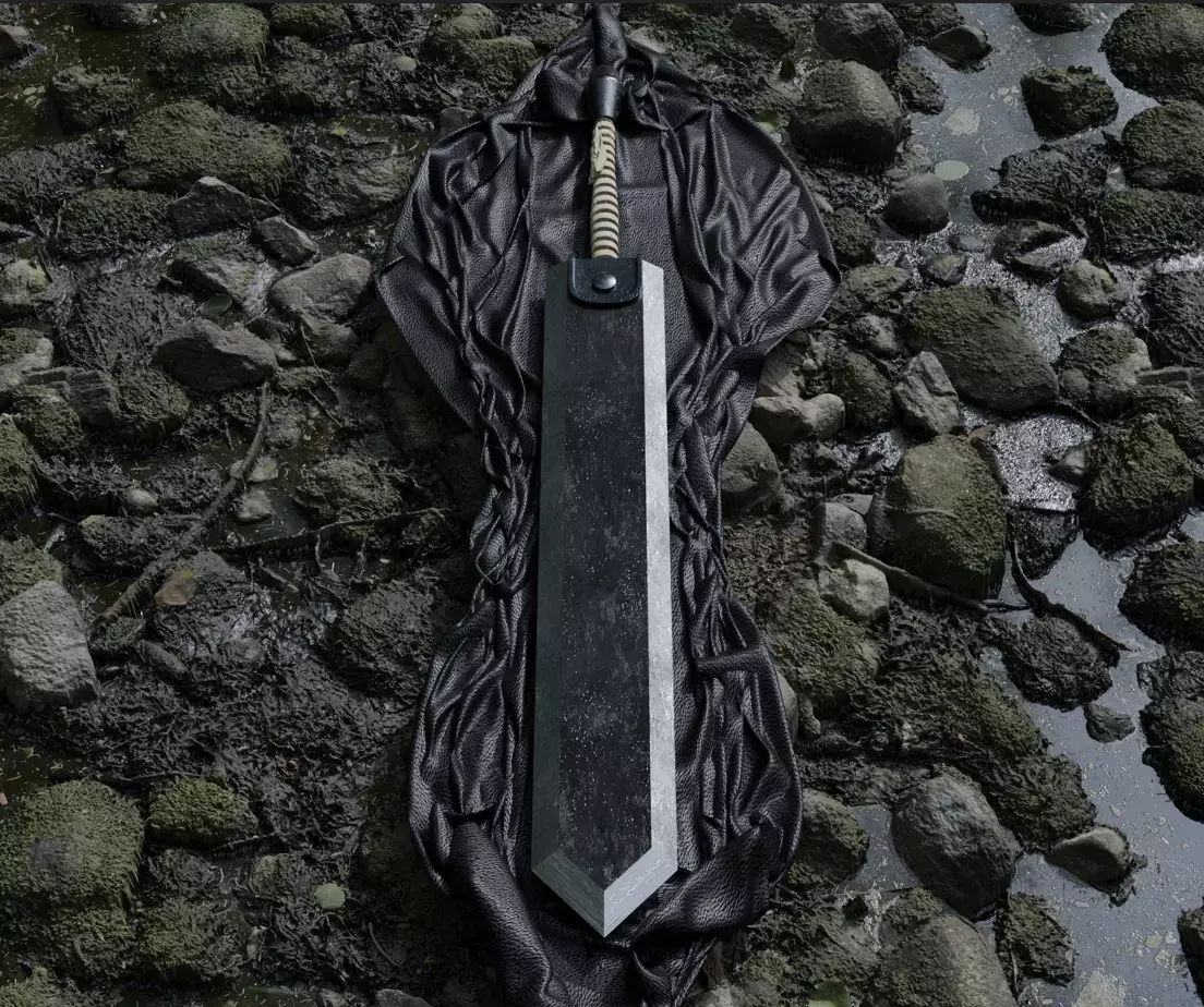 BERSERK DRAGONSLAYER Low-poly 3D model