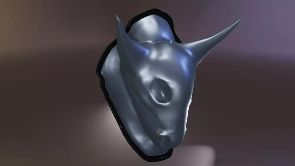 Bull shield 3D Low-poly 3D model