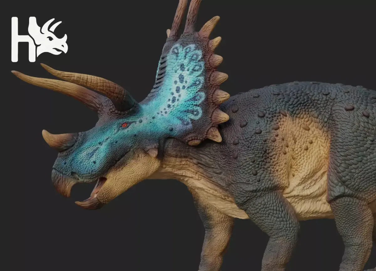 Triceratops Low-poly 3D model 3