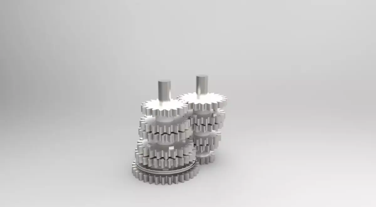6 Speed transmission Free 3D model