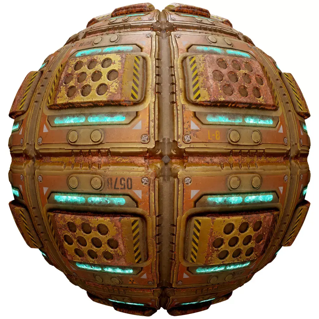 PBR Seamless Sci-Fi Texture 54 Low-poly 3D model