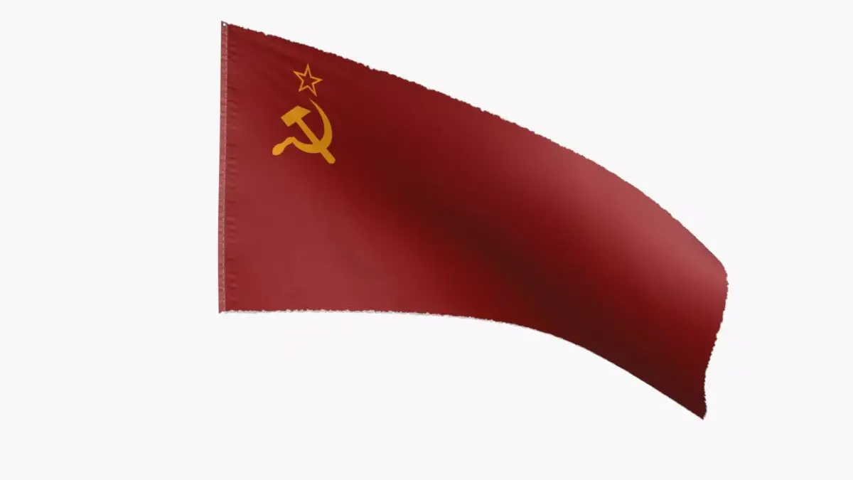 Soviet Union Flag Low-poly 3D model