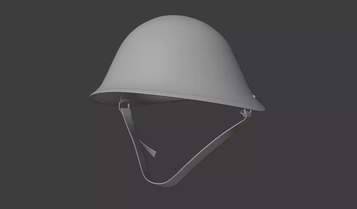 British P-1944 Turtle Mk V Steel Helmet 3D model