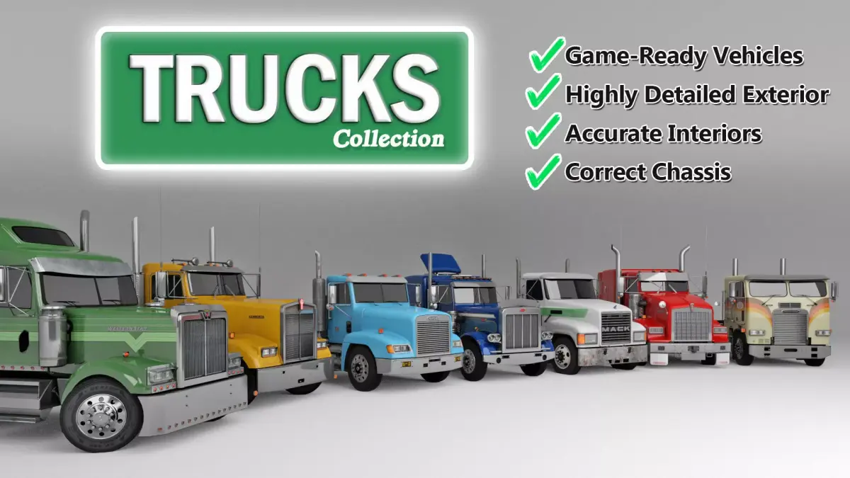 Semi Trucks Collection 3D Model Pack