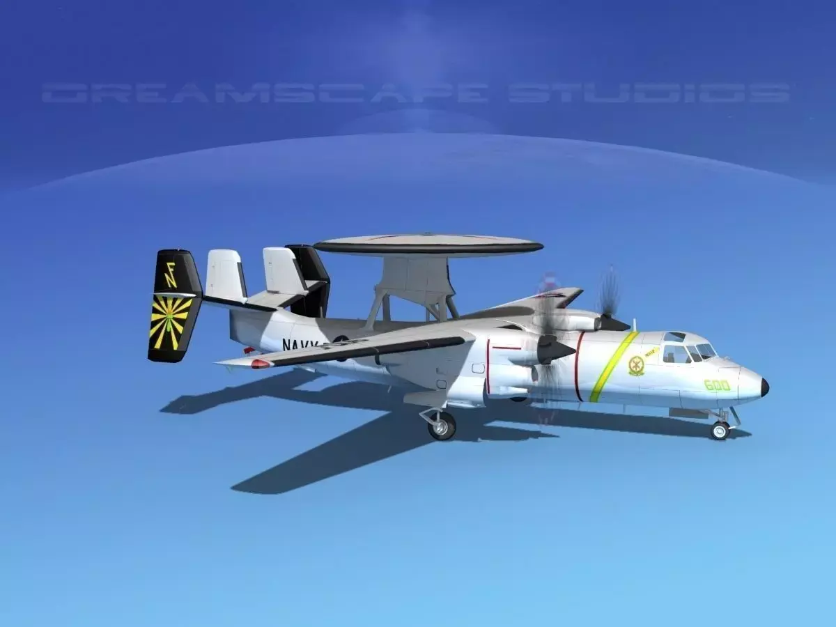 Grumman E-2C Hawkeye V09 3D model