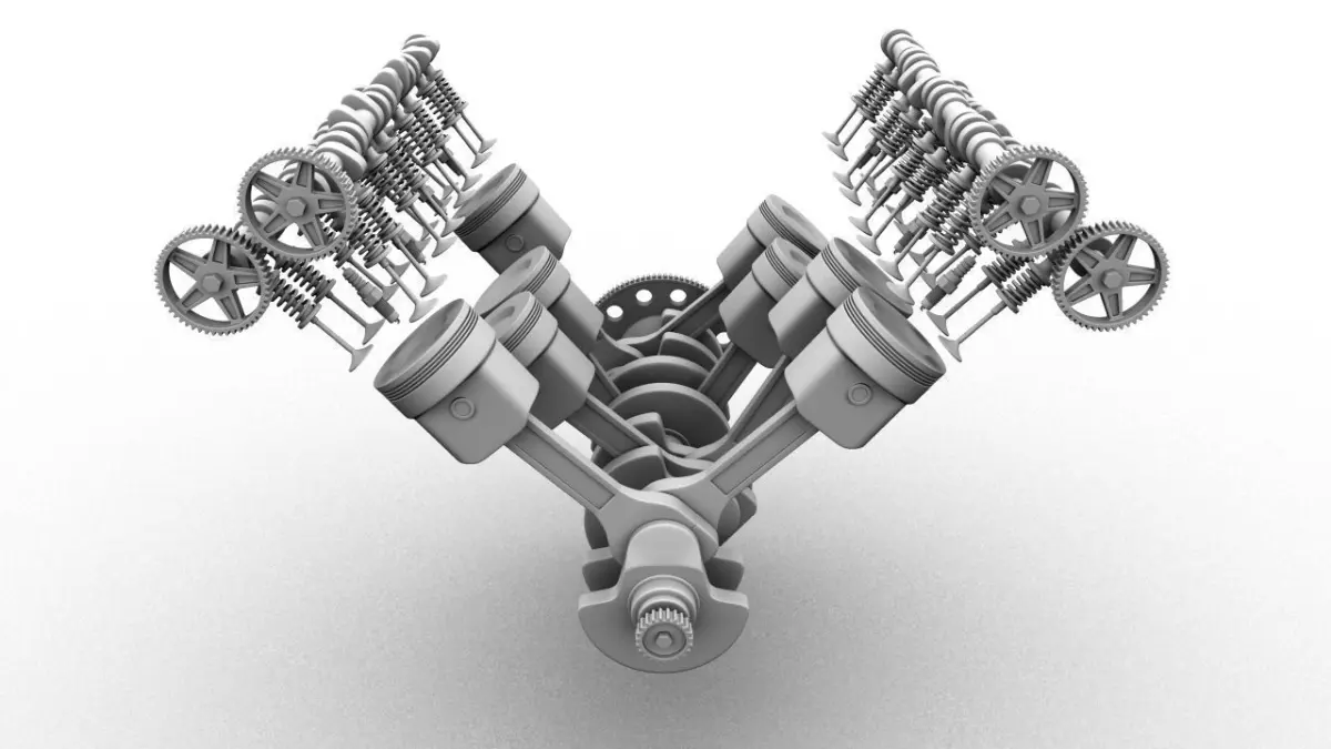 V8 engine 3D model by mjsmke from CGTrader