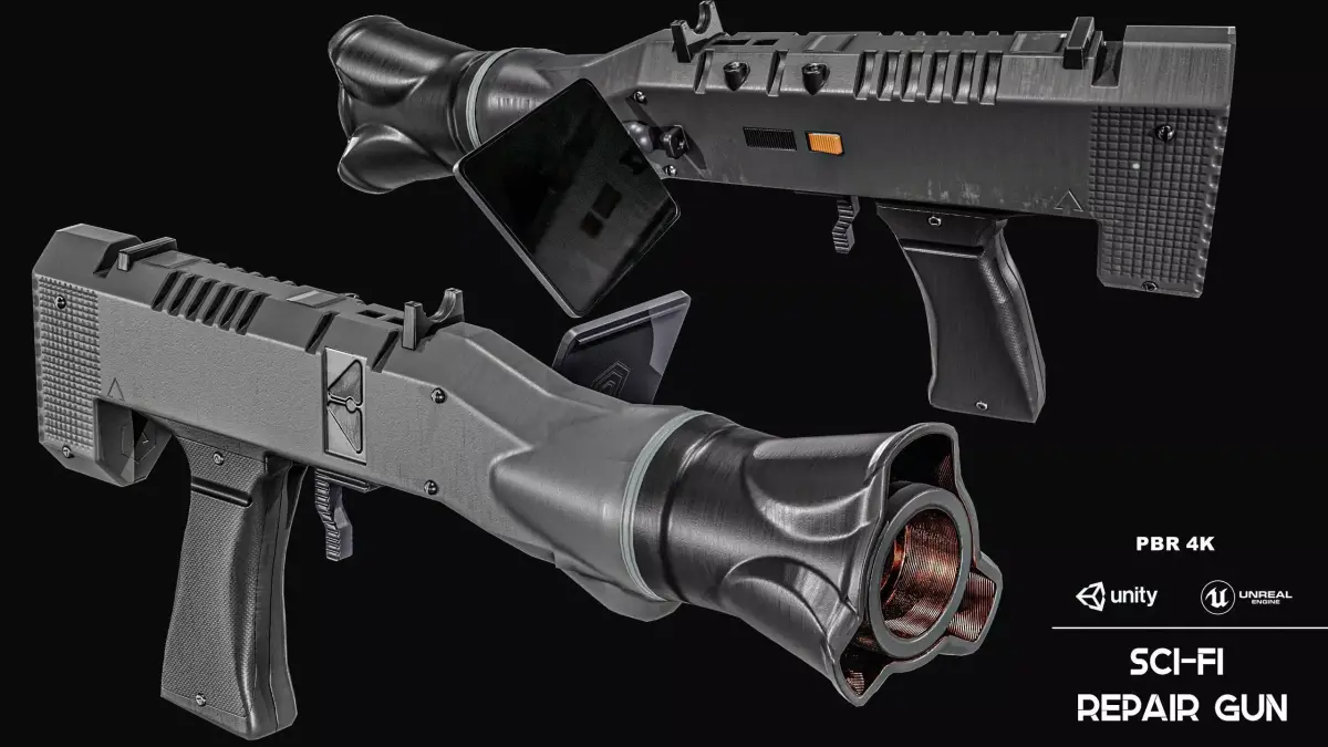 Sci Fi Repair Gun  Low-poly 3D model