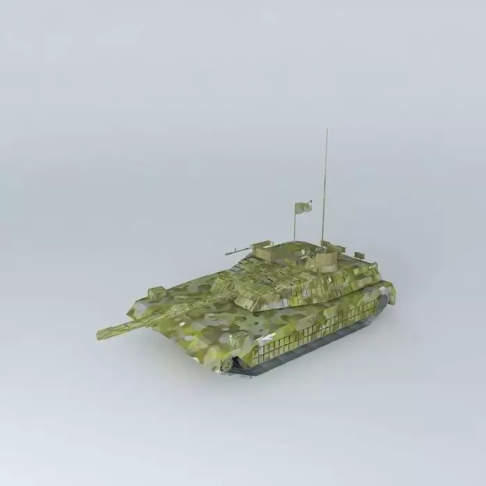 T-72 british army tank in camouflage Free 3D model