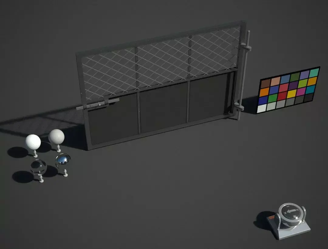 Single Entrance Gate Low-poly 3D model