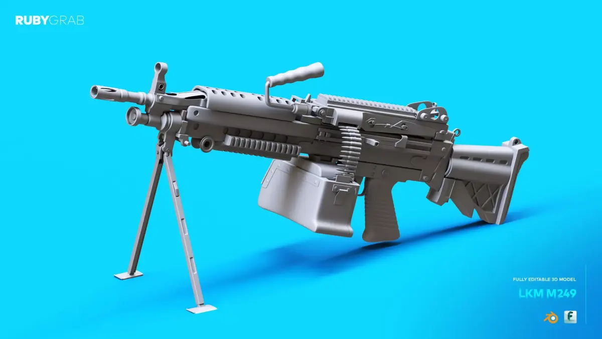 LKM M249 Machine Gun 3D model