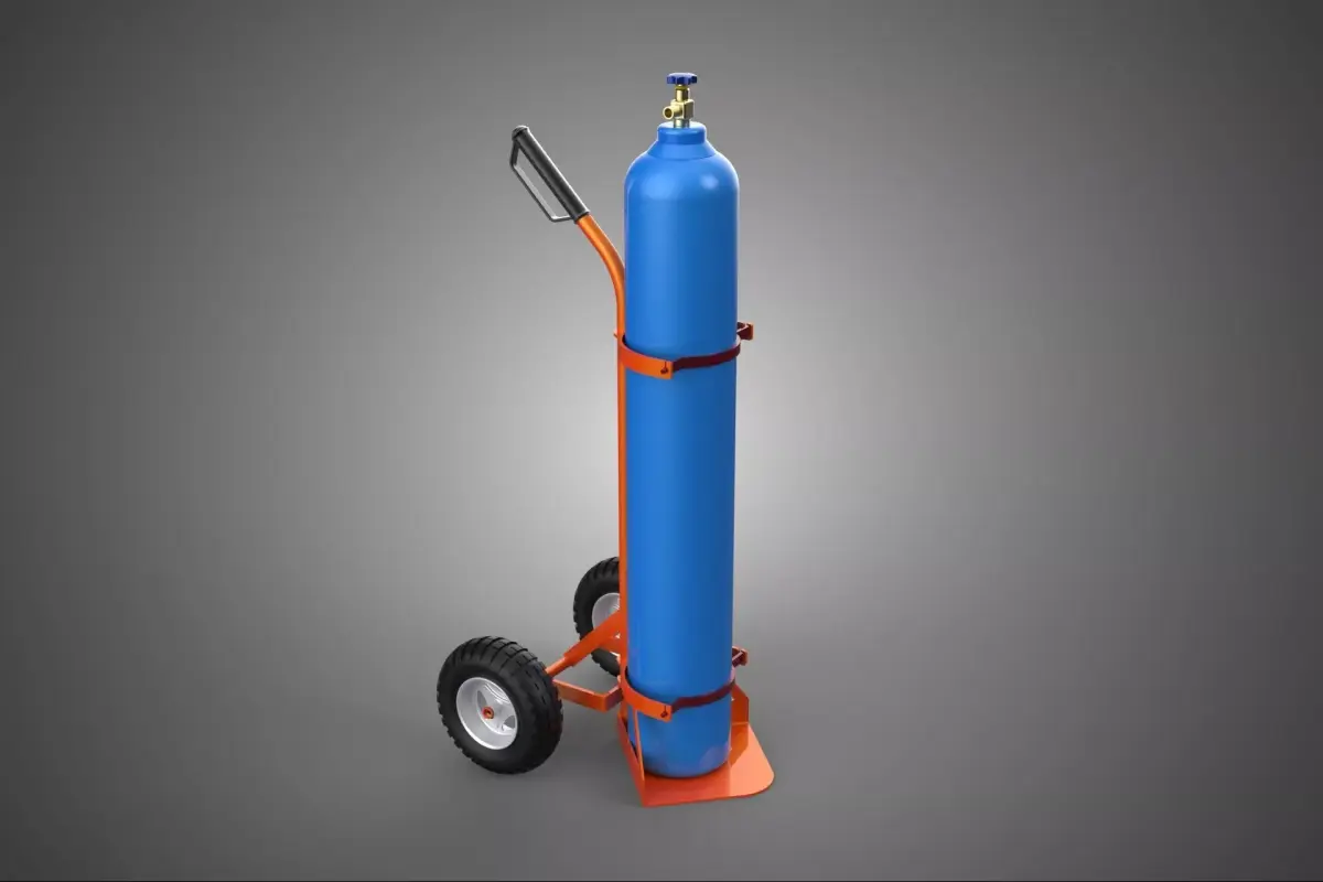 PORTABLE GAS BOTTLE CYLINDER TANK HAND TROLLEY TRUCK DOLLY CART 3D model