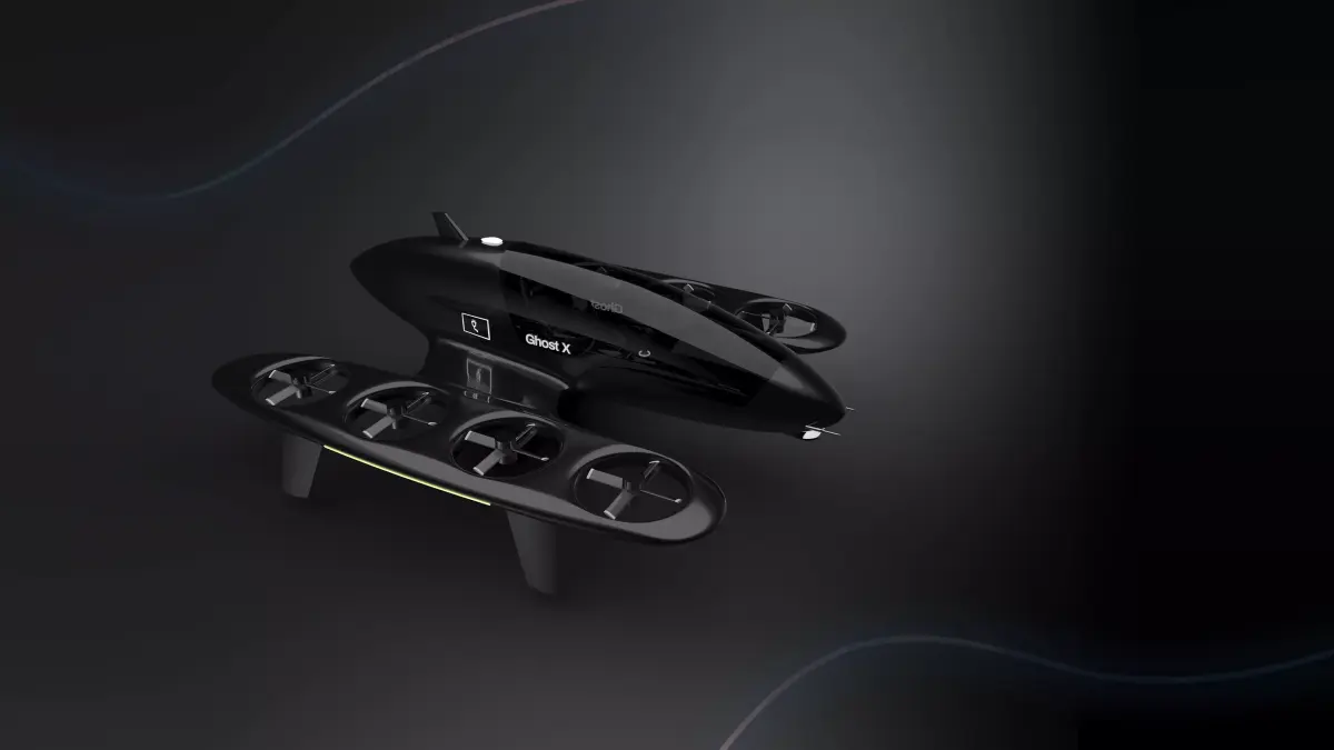 Ghost X V3 eVTOL aircraft 3D model