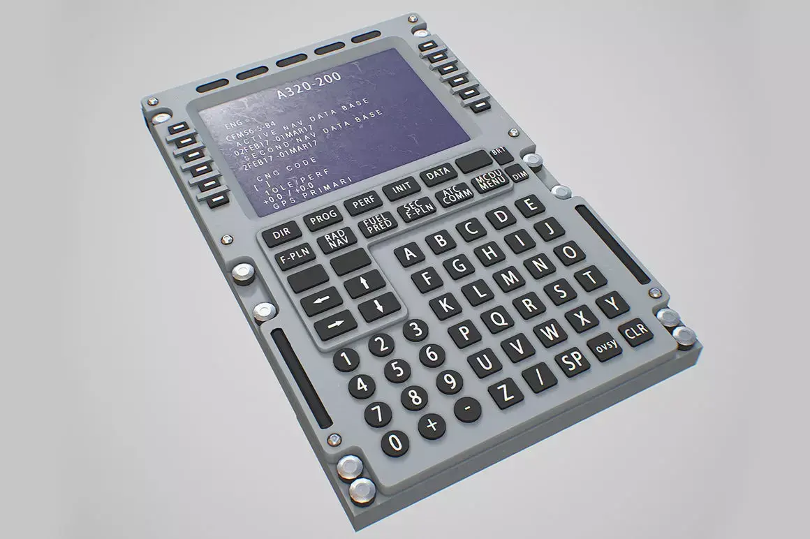 Multipurpose Control and Display Unit Low-poly 3D model