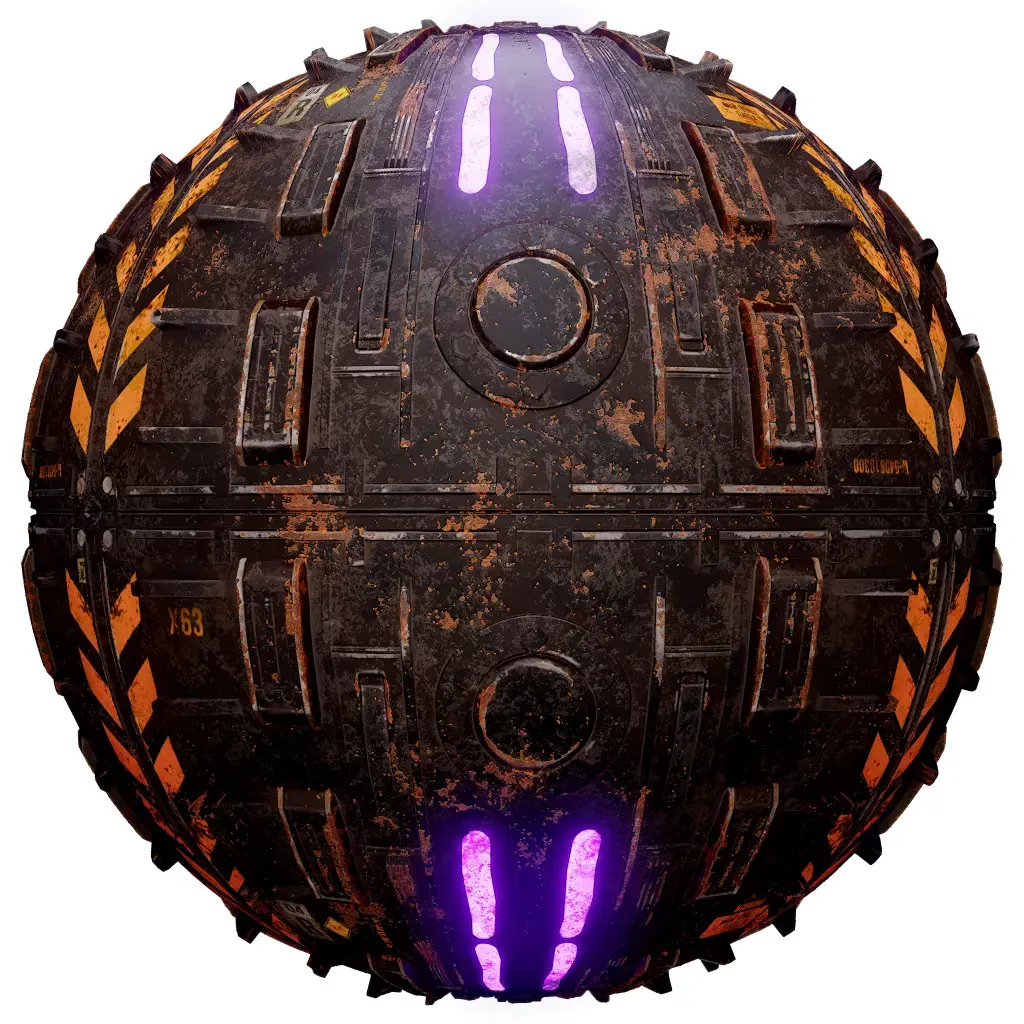 PBR Seamless Sci-Fi Texture 59 Low-poly 3D model