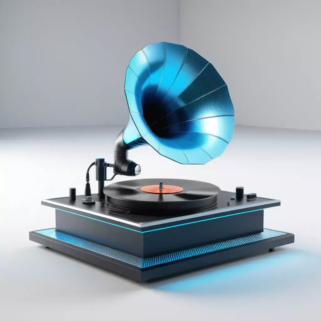 Futuristic SciFi Gramophone Record Player 3D model