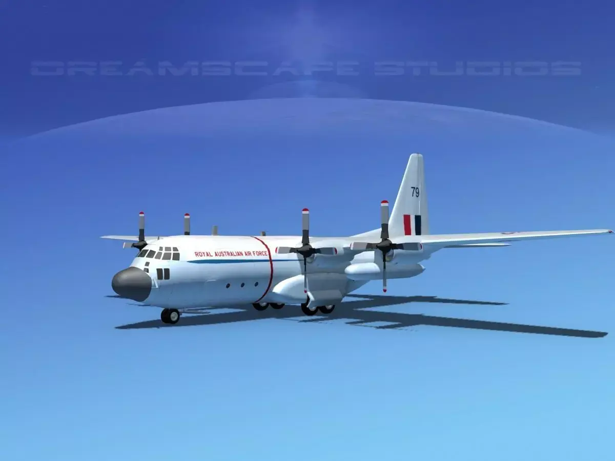 Lockheed C-130 Hercules RAAF 3D model