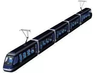 tramway 3D model metro train 3D model
