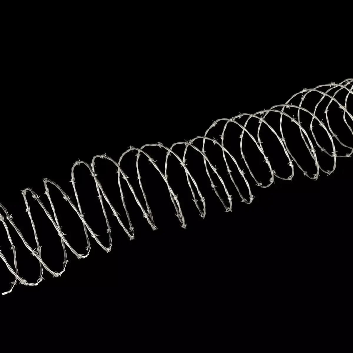 barbed wire high detailed 3D model