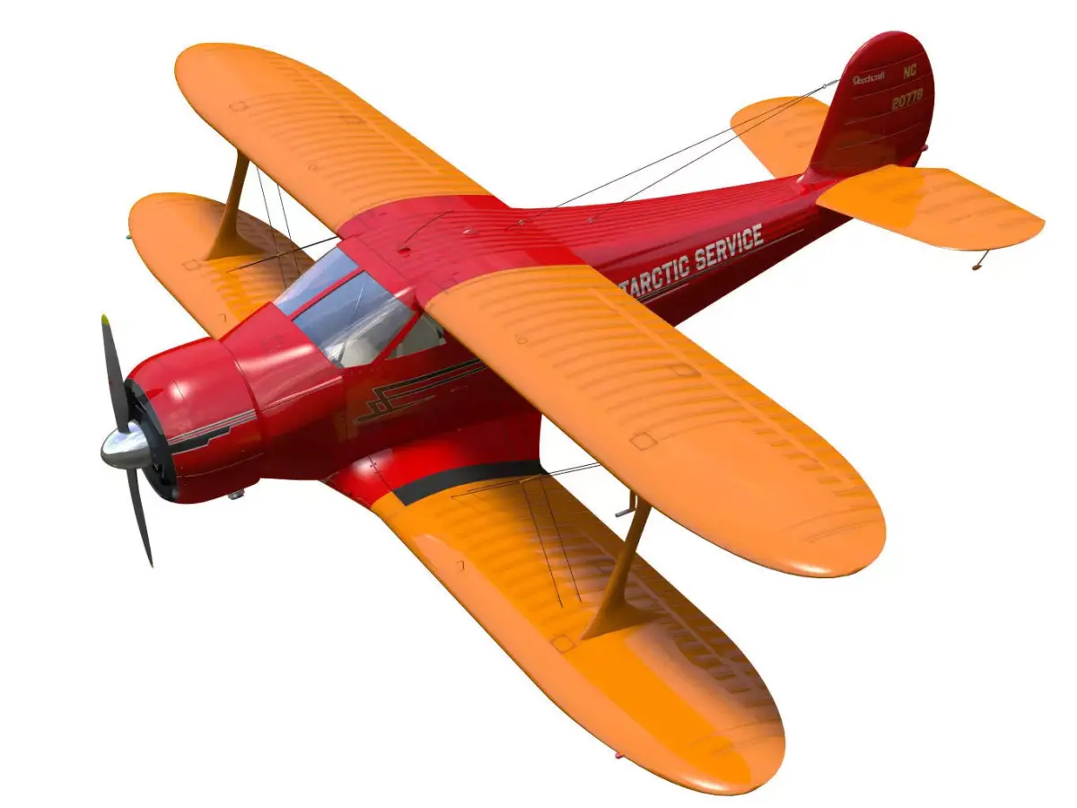 Beechcraft Model D17 Staggerwing 3D model purchase