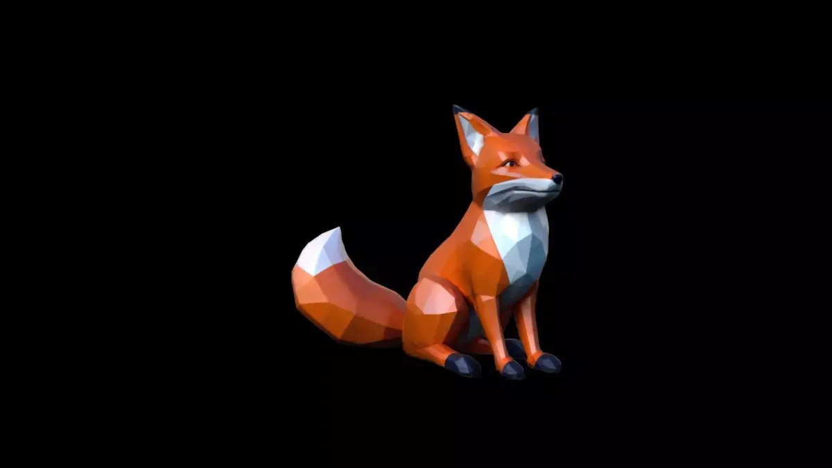 Red Fox Animal In The Natural Nice Chair 3d Render 3D model buy