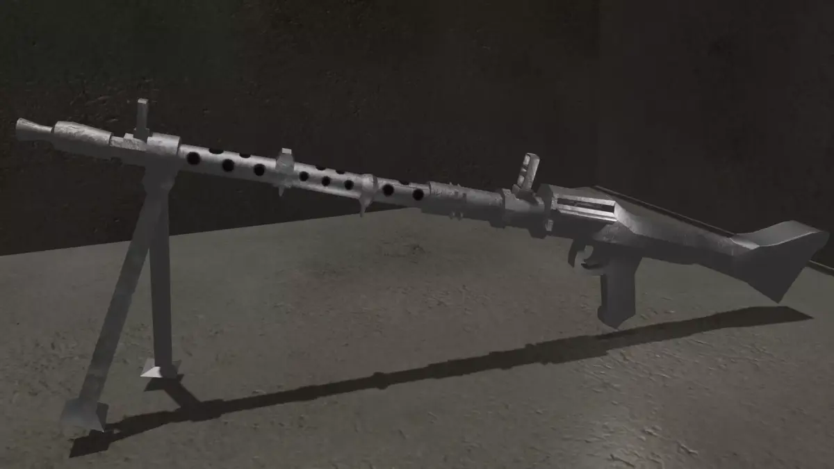 Maschinengewehr 34 WWII Weapon Free low-poly 3D model