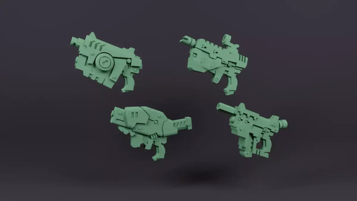 Assault Sidearm Pack For Miniatures 3D print model