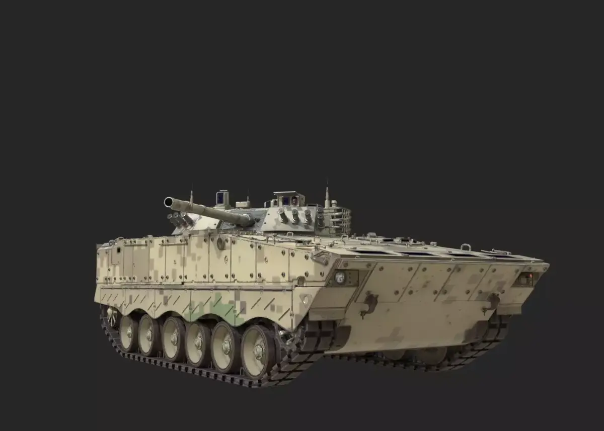 4 coatings of PLA Army ZBD04 ZBD-04 Infantry Fighting Vehicle Low-poly 3D model