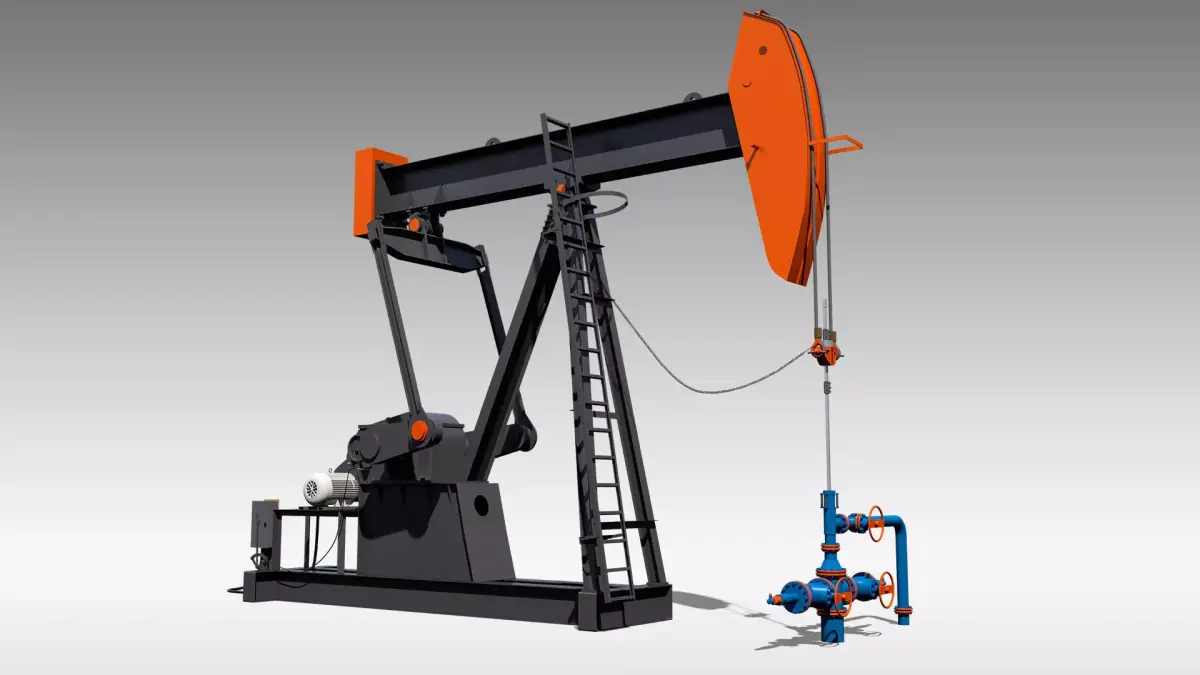 Beam Balanced Pumpjack 3D model