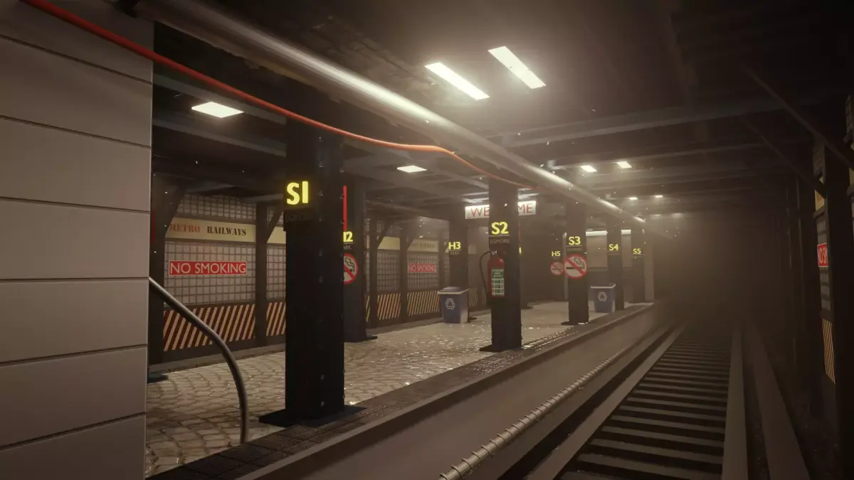 Subway station interior  Low-poly 3D model