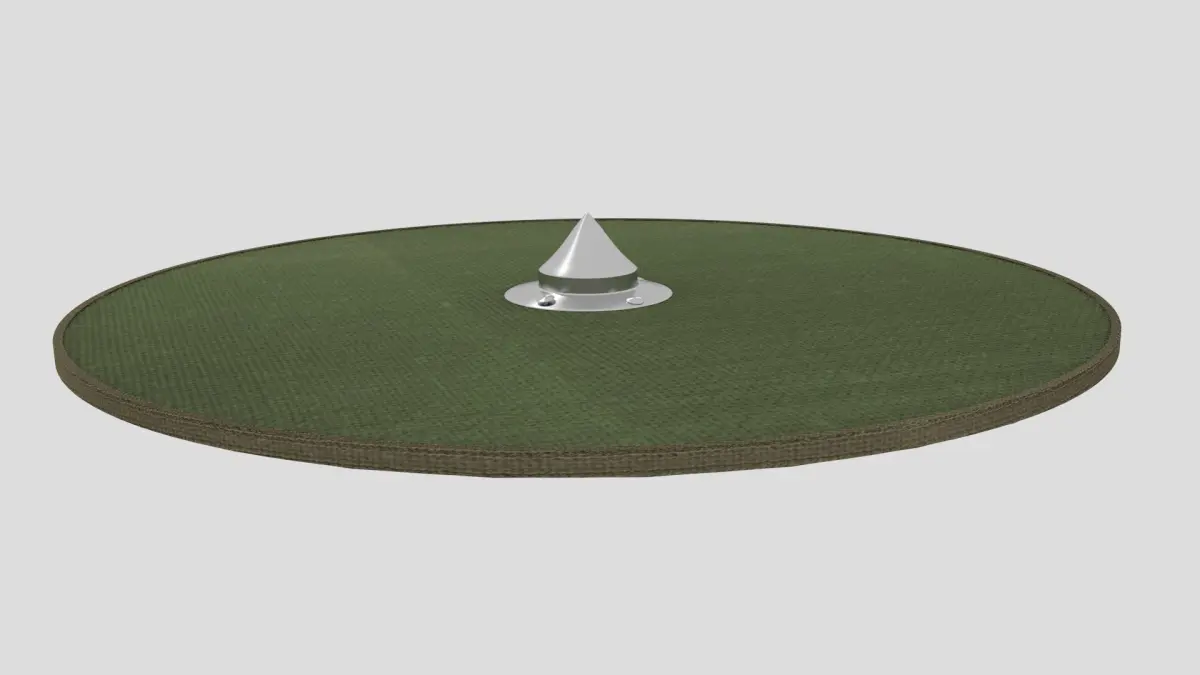 germanic shield reconstructed from original Finds Free low-poly 3D model