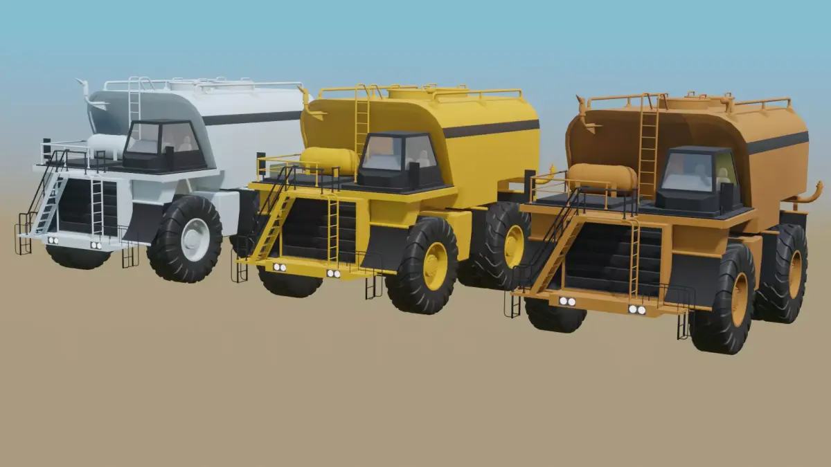 Open Pit Water Truck 3D model