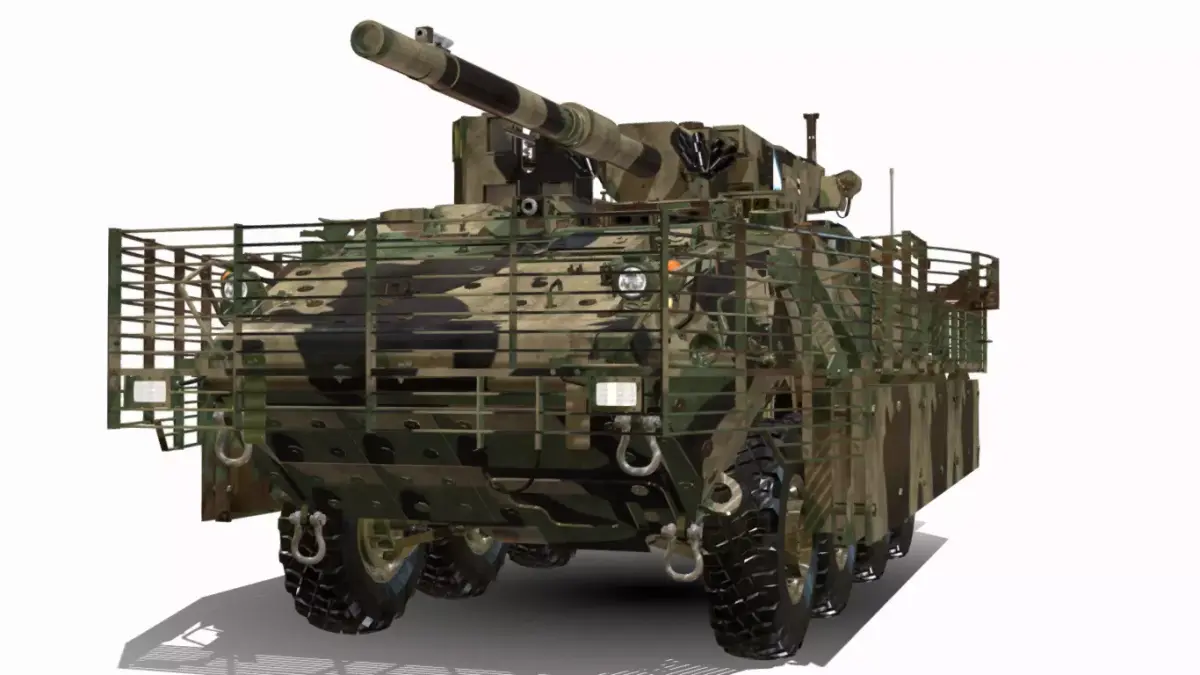 M1128 STRYKER MGS 8X8 Low-poly 3D model
