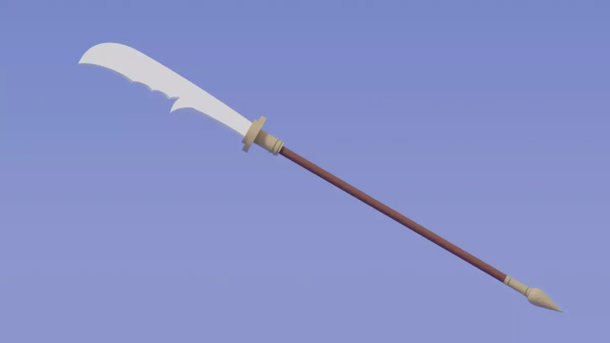 Cartoon Chinese Guan Dao 3D model