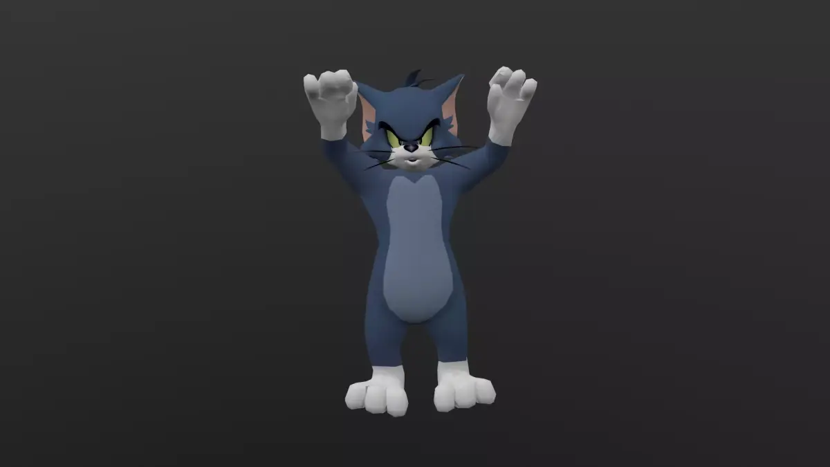 TOMC-033 Tom Cat Waving Both Hands Low-poly 3D model