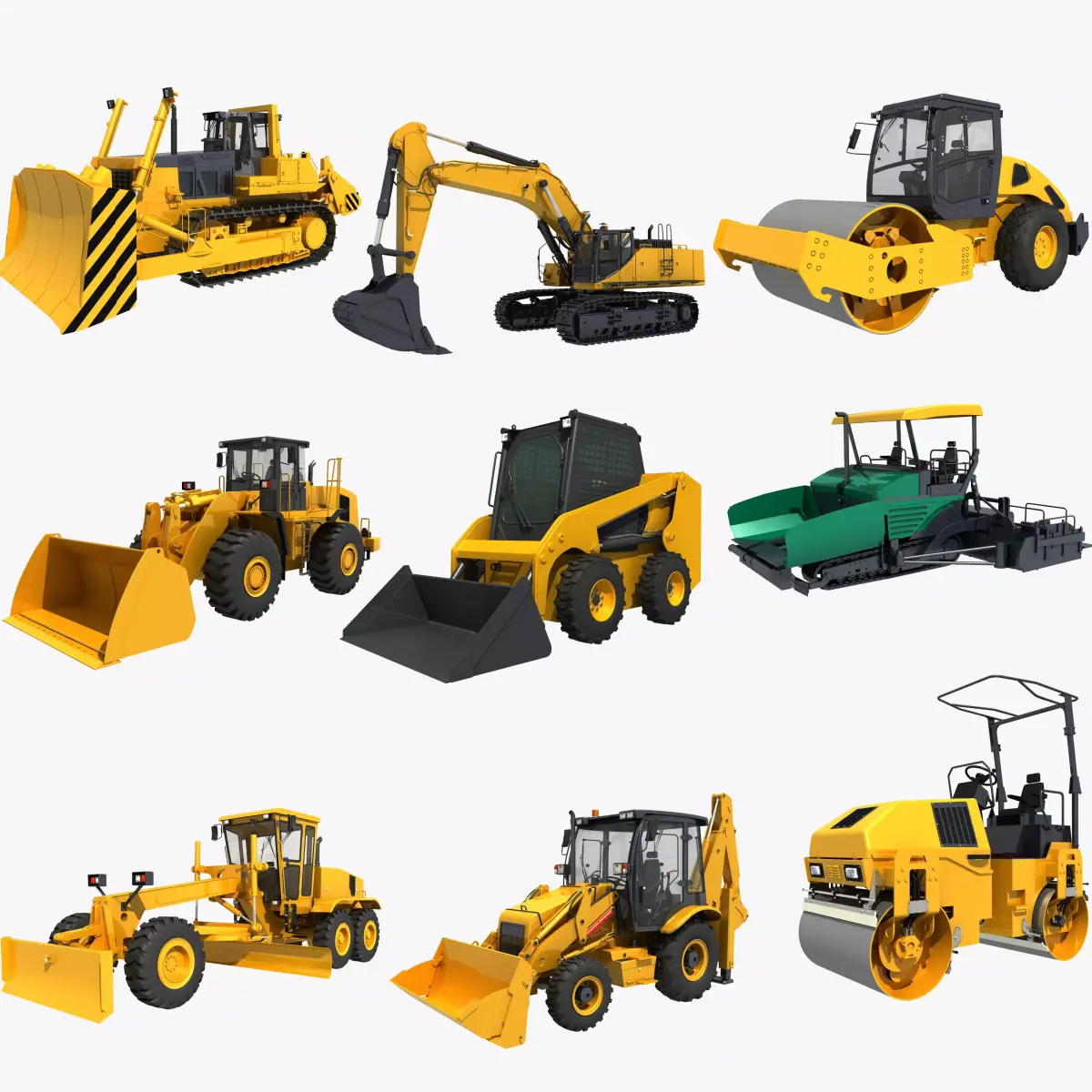 Collection Construction Vehicles 04 3D model